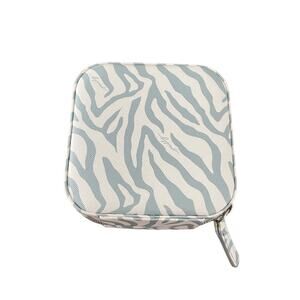 Milly Traveling Jewelry Case with Mirror Zebra Print Faux Leather NWOT Luggage